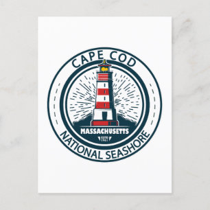 Cape Cod National Seashore Massachusetts Badge Vykort