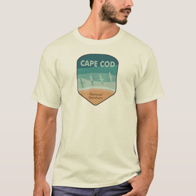 Cape Cod National Seashore Massachusetts Fiskmås T Shirt (Framsida)
