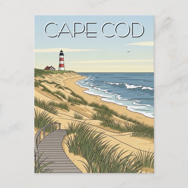 Cape Cod National Seashore Travel Vykort (Framsida)