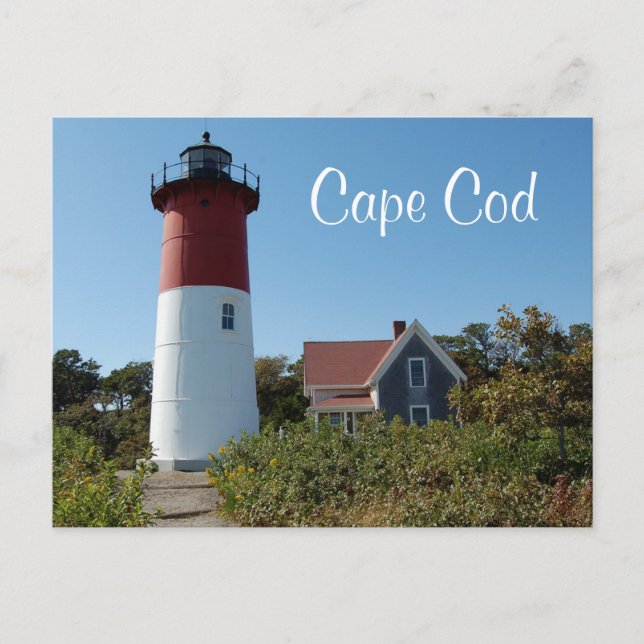 Cape Cod Nauset Lighthouse, Massachusetts Postcard Vykort (Framsida)