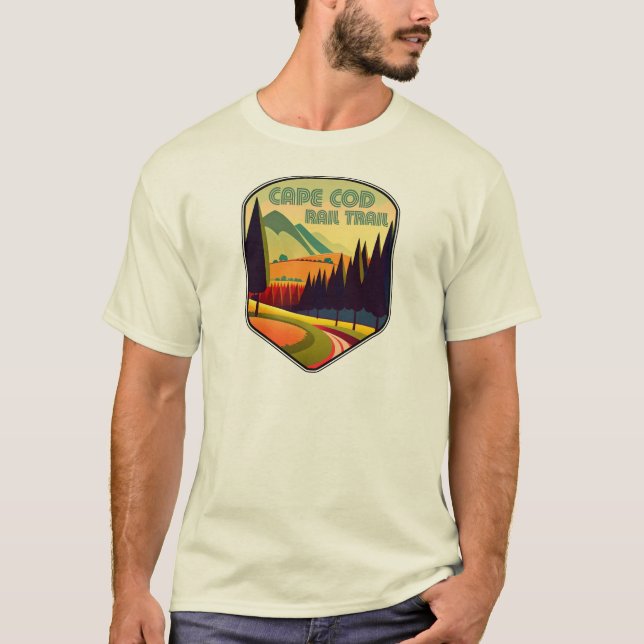 Cape Cod Rail Trail Färg T Shirt (Framsida)