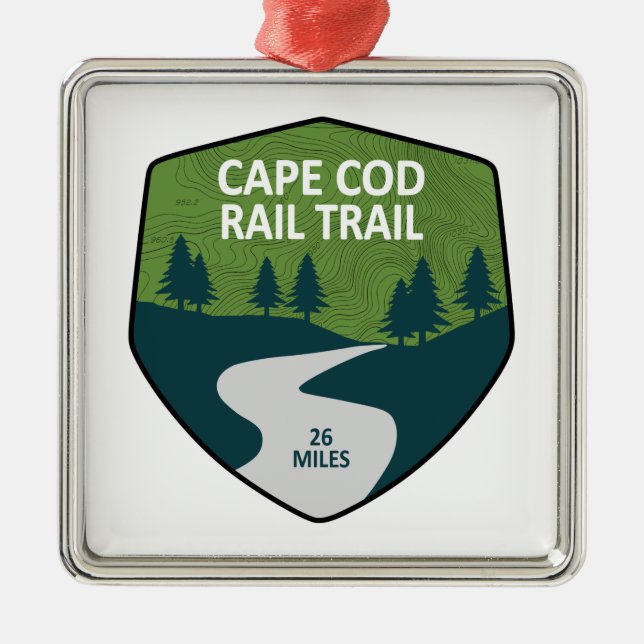 Cape Cod Rail Trail Julgransprydnad Metall (Framsidan)