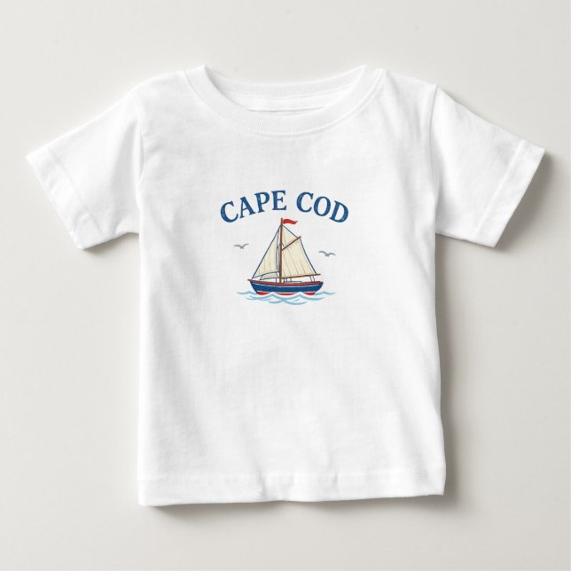 Cape Cod Segelbåt Baby T-Shirt (Framsida)