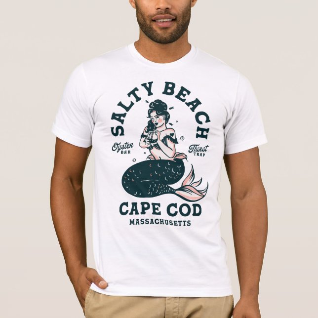 Cape Cod Sjöjungfru Shirt Manar Women's Dive Pub G T Shirt (Framsida)