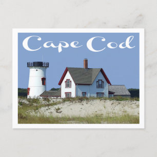 Cape Cod, Stage Harbor Light, Chatham MORSA-postko Vykort