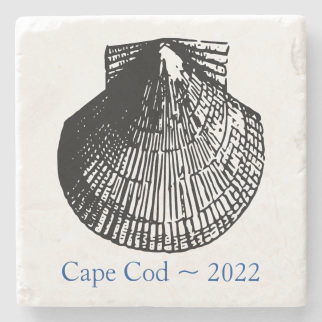 Cape Cod Stone Underlägg - Scallop-Snäckan (Framsidan)