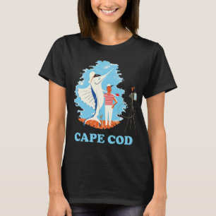 Cape Cod Stort Fångst Blått Resa T Shirt