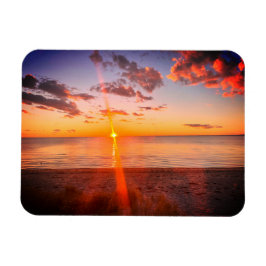 Cape Cod Strand Solnedgång Foto Magnet