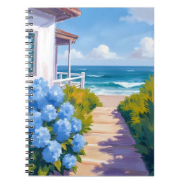 Cape Cod Strandpromenad | Hydrangea Kustmålning Anteckningsbok