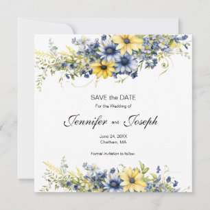 Cape Cod Summer Blommigt Bröllop spara datum Card Datumet
