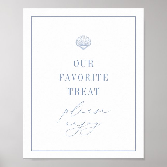 CAPE COD-tecknet för kustblått dessert Poster (Framsidan)