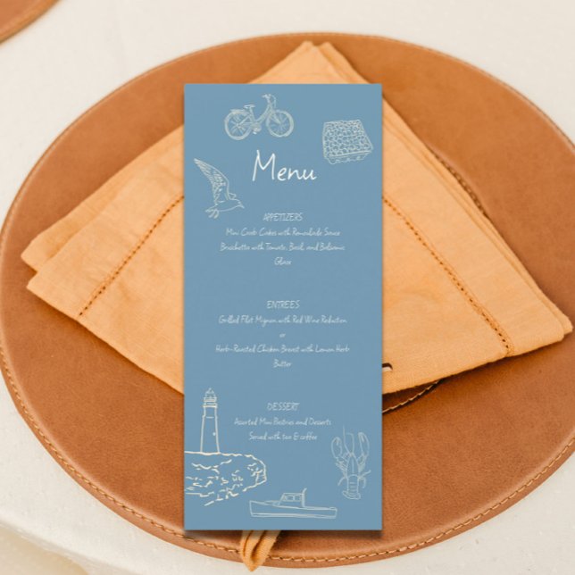 Cape Cod Theme Menu Meny (Skapare uppladdad)