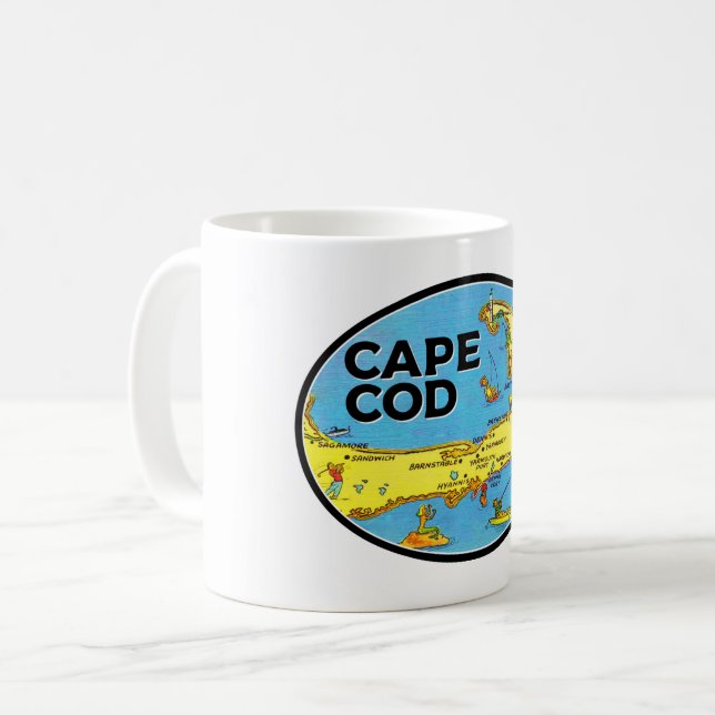 Cape Cod Vit Mugg (Framsida vänster)