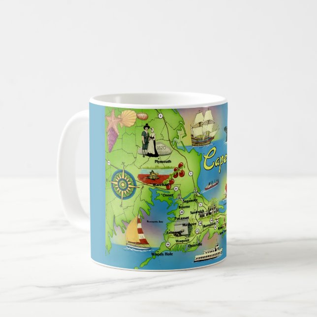Cape Cod vykortsmugg Kaffemugg (Framsida vänster)