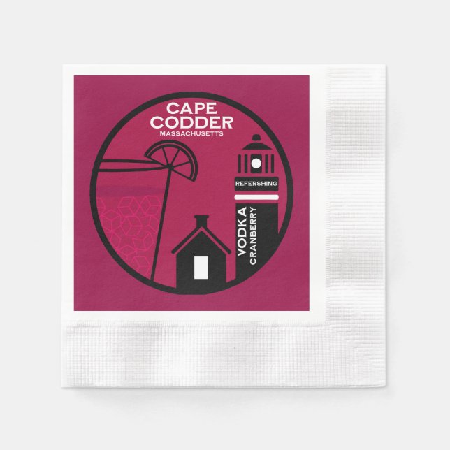 Cape Codder Cocktail Pappersservett (Framsidan)