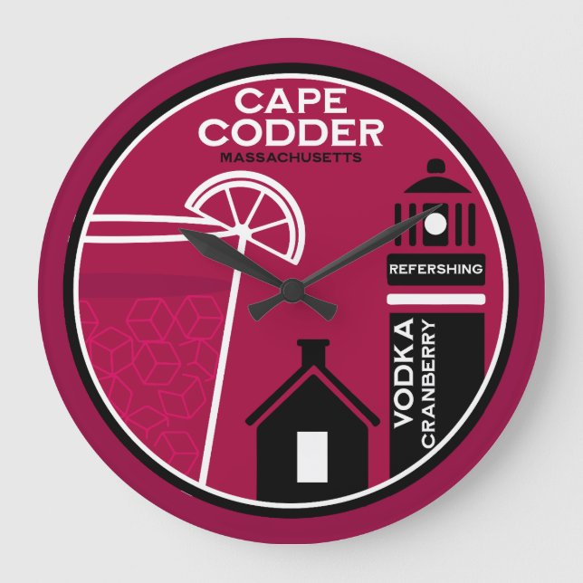 Cape Codder Cocktail Stor Klocka (Framsida)