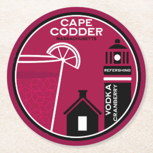 Cape Codder Cocktail Underlägg Papper Rund