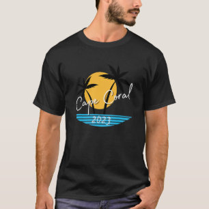 Cape Coral 2023 Strand Palmträd Semester Resa Matc T Shirt