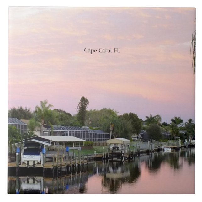 Cape Coral, Florida canal Kakelplatta (Framsidan)