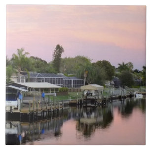 Cape Coral, Florida canal Kakelplatta