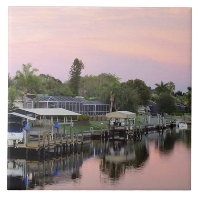 Cape Coral, Florida canal Kakelplatta (Framsidan)