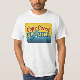 Cape Coral Florida Dolphin Retro Vintage resor T Shirt