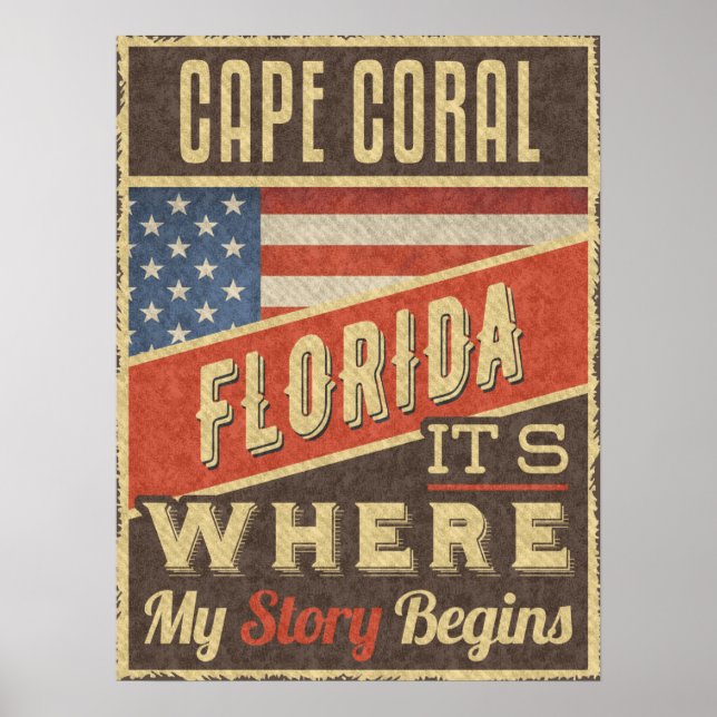 Cape Coral Florida Poster (Framsidan)
