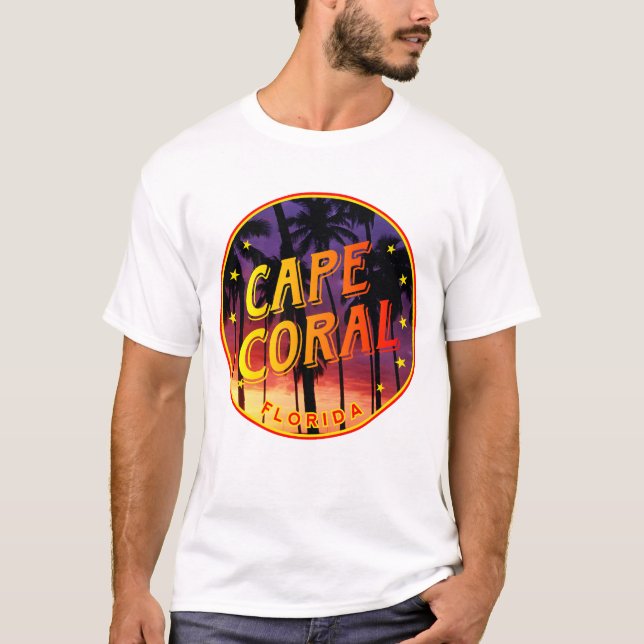 Cape Coral, Florida solnedgång T Shirt (Framsida)