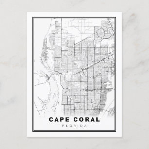 Cape Coral Karta Helg Vykort
