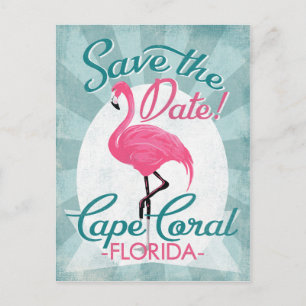 Cape Coral sparar Rosan Flamingo Meddelande Vykort