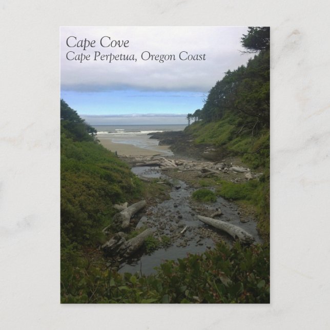 Cape Cove, Cape Perpetua, Oregon Vykort (Framsida)