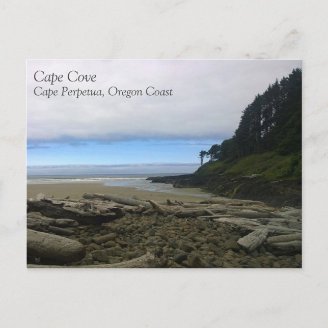 Cape Cove, Cape Perpetua, Oregon Vykort (Framsida)