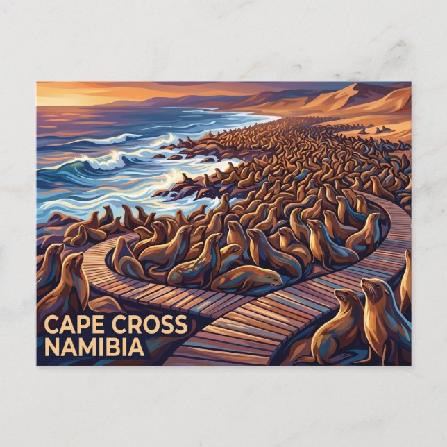 Cape Cross sälreservat Namibia Vykort (Framsida)
