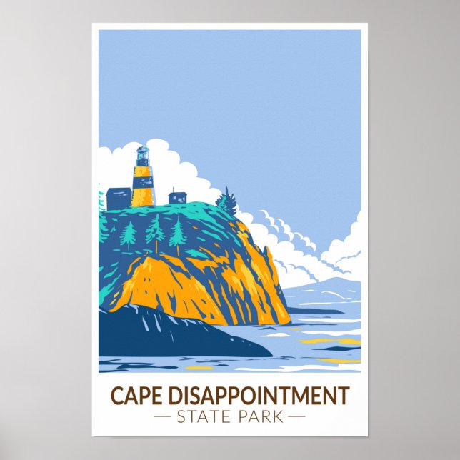 Cape Disappointment State Park Washington Vintage  Poster (Framsidan)
