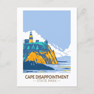 Cape Disease State Park Washington Vintage Vykort