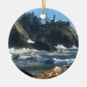 Cape Disseende Lighthouse, WA Julgransprydnad Keramik