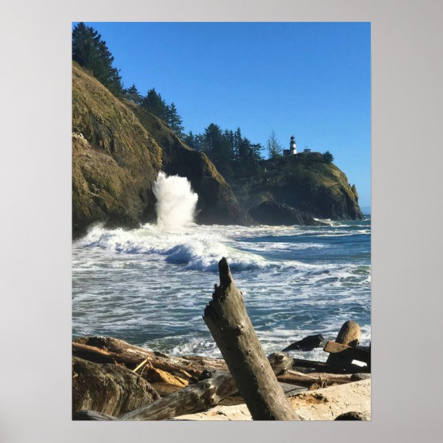 Cape Disseende Lighthouse, Washington Poster (Framsidan)
