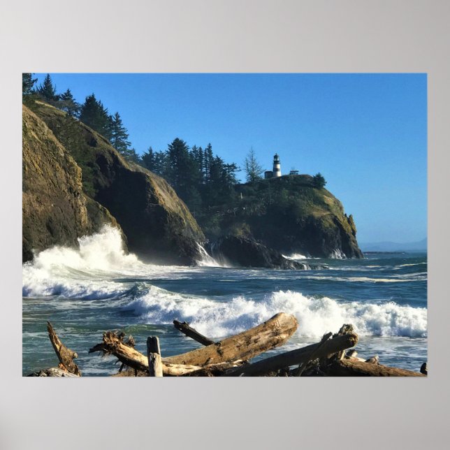Cape Disseende Lighthouse, Washington Poster (Framsidan)