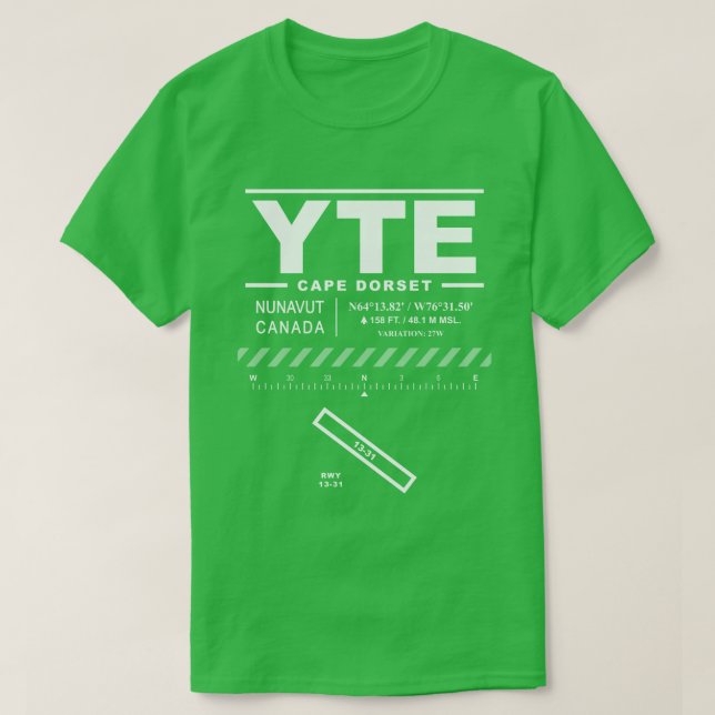 Cape Dorset Airport YTE T-Shirt (Design framsida)