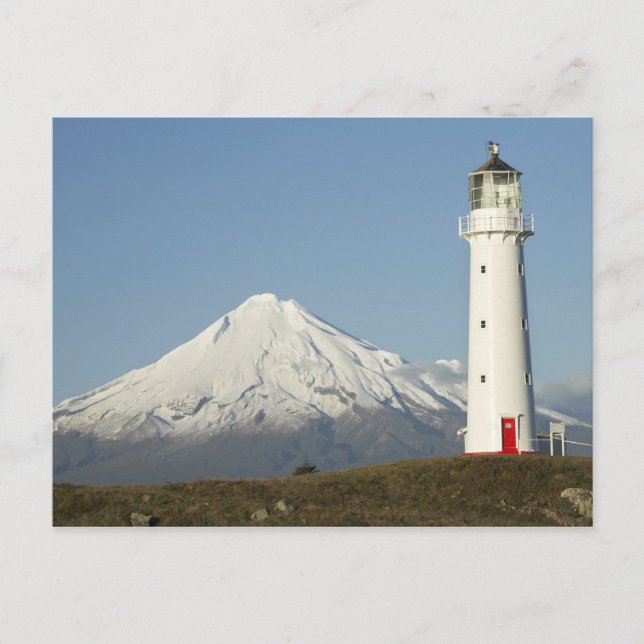 Cape Egmont Lighthouse och Mt Taranaki/Mt Vykort (Framsida)