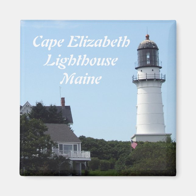 Cape Elizabeth Lighthouse Magnet (Framsidan)