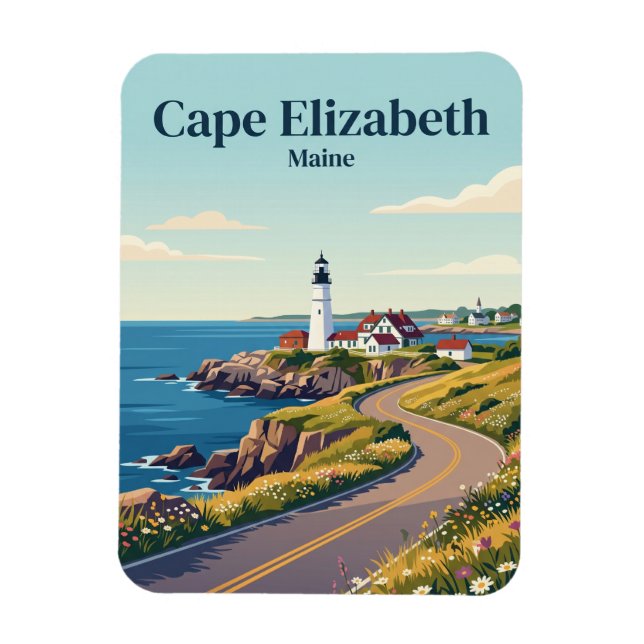 Cape Elizabeth USA Magnet (Vertikal)