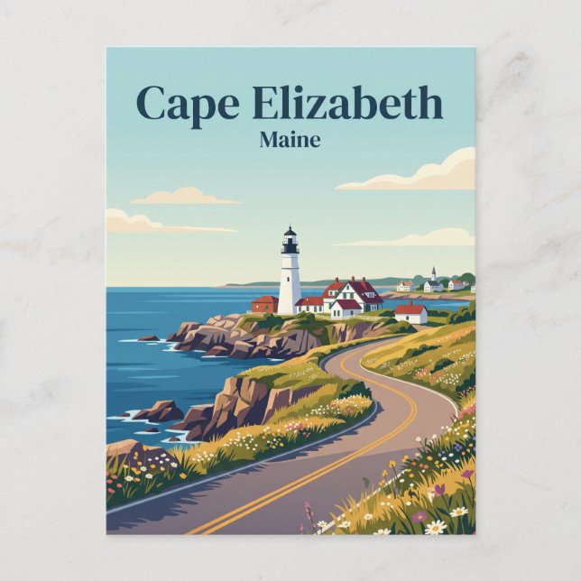 Cape Elizabeth USA Vykort (Framsida)