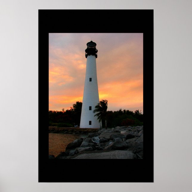 Cape Florida fyr avtryck Poster (Framsidan)