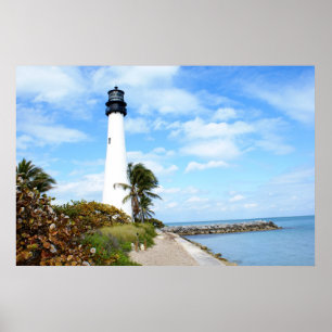 Cape Florida fyr Poster