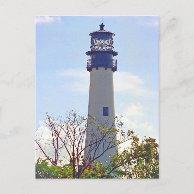 CAPE FLORIDA LIGHT POSTCARD VYKORT (Framsida)