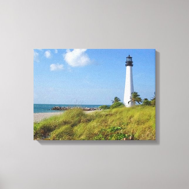 Cape Florida Lighthouse-Kanvastrycket Canvastryck (Framsida)