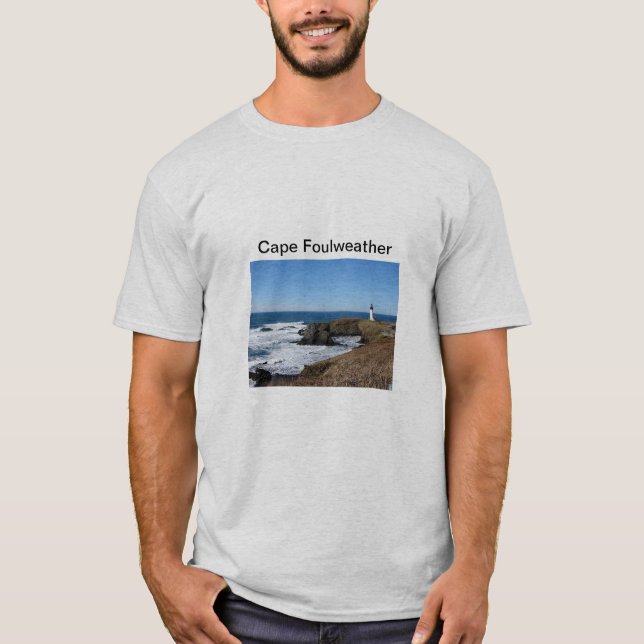 Cape Foulweather Lighthouse T Shirt (Framsida)