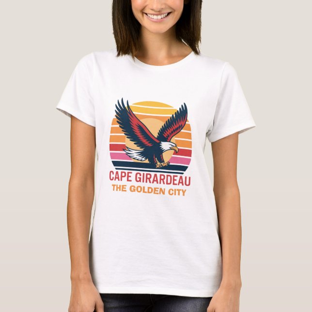 Cape Girardeau". Bilden är en logotyp för Cape Gir T Shirt (Framsida)