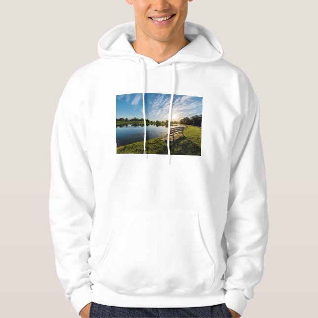 Cape Girardeau County Park Bench Sunset Hoodie (Framsida)